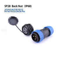 SP28 IP68 Back Nut type waterproof Aviation cable connector 2/3/4/5/6/7/9/10/12/14/16/19/22/24/26 Pin plug socket connectors 2024 - buy cheap