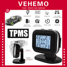 TPMS USB Солнечная Android прикуриватель TMPS монитор давления в шинах Tmps высокая температура 4 датчика для Honda для Toyota 2024 - купить недорого