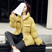 2020 inverno moda parka casaco de mulher gola de pé roupas de algodão acolchoado elegante estilo coreano jaqueta feminina vestuário 2024 - compre barato