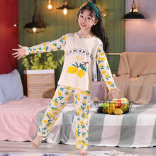 Ropa de dormir para niños y niñas, Conjunto de pijama de algodón de manga larga, con dibujos animados 2024 - compra barato