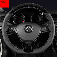 DIY Hand-stitched Leather Car Steering Wheel Cover for Volkswagen Beetle Lavida CC Car Accessories 2024 - buy cheap