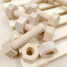 3 Set Screws and Nuts Kids Wooden Toys Educational Teaching Toy for School 2024 - buy cheap