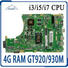 X456UJ motherboard For Asus X456U X456UR X456UF X456UQ X456UB A456U Laptop mainboard 4G RAm Gt920M/GT930M i3/i5/i7 2024 - buy cheap