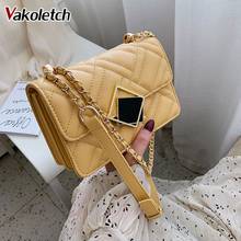 2022 Small Shoulder Messenger Bag Special Lock Design Small Bag Flap Chain Pu Leather Crossbody Bags For Women KL815 2024 - buy cheap