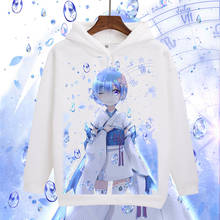 Re: la vida en un mundo diferente desde cero Cosplay Sudadera con capucha Ram Rem dibujos animados sudaderas Pullover disfraz de Halloween 2024 - compra barato