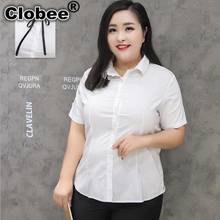 Женская офисная блузка, белая блузка большого размера 9XL 8XL 7XL 6XL, женская рубашка M298, 2019 2024 - купить недорого