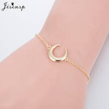 Jisensp-pulsera con amuleto de menisco para mujer, brazalete de luna de diseño Simple, joyería de mano bonita, Bisutería 2024 - compra barato