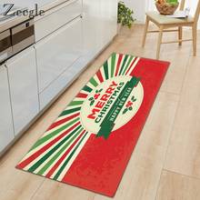 Zeegle-alfombra de decoración navideña para el hogar, felpudo largo antideslizante para cocina, absorbente de agua, suave, para pie, estampado de dibujos animados, para puerta 2024 - compra barato