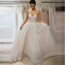 Eightree Sequins Wedding Dress Shinny Sweetheart Bride Dress Vestido De Noiva Backless Boho Wedding Gowns Gelinlik Arabic Mariee 2024 - buy cheap