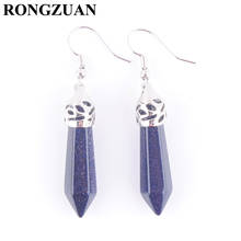 New Arrivals Free Shipping Fashion Jewelry Blue Sand Beads Dangle Earrings For Women 1 Pair TR3059 2024 - buy cheap