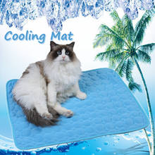 Pet охлаждающие маты для кошек охлаждения холодной Коврики Лето кошка кровать для охлаждения домашних животных диванную подушку матрас для Кошкин дом собаки мати 2024 - купить недорого