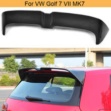 Автомобильный задний спойлер на крышу багажника для VW Golf VII 7 GTI R Hatchblack 2014-2017, нестандартный задний спойлер, крыло из углеродного волокна 2024 - купить недорого