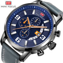 MINI FOCUS Fashion Mens Wristwatch Brand Luxury Sport Quartz Watch Men Waterproof Leather Strap Watches Boy Relogio Masculino 2024 - buy cheap