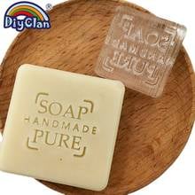 SOAP PURE Soap Making Stamp Handmade Natural Soap Stamps Transparent Acrylic Soap Seal Custom Fait Main Savon 2024 - buy cheap