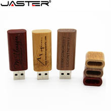 JASTER de madera USB Flash Drive Stick Pendrive 4GB 8GB 16GB 32GB 64GB Creativo tarjeta de memoria regalo de boda 1 Uds libre logotipo personalizado 2024 - compra barato