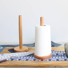 Вертикальный держатель для полотенец из твердой древесины, для кухни, столовой 2024 - купить недорого