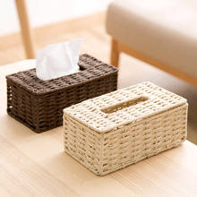 Household weaving desktop tray creative living room simple coffee table storage box paper box WF8081025 2024 - buy cheap