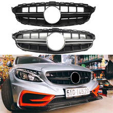 Front Bumper Racing Grill Billet Grille Cover For Mercedes-Benz W205 C-Class 2015-2018 AMG Style 2024 - buy cheap