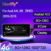 NaviFly 8+128G Android Multimedia Navigation GPS Display For Audi A4 A5 2009 2010 2011 2012 2013 2014 - 2016 Right Hand Driver 2024 - buy cheap