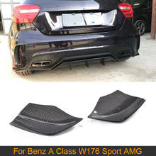Car Rear Bumper Splitter Corner Side Lip Carbon Fiber for Mercedes Benz A Class W176 A180 A200 A250 A45 AMG 2024 - buy cheap