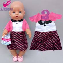 Кукольное платье для маленьких кукол 43 см черное платье в стиле ретро для девочек 18 дюймов, Кукольное платье принцессы, игрушечная одежда 2024 - купить недорого