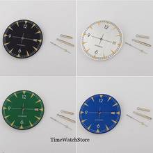 33.5mm Watch Dial Hands Spare Parts Fit For NH35 / NH35A Automatic Movement Date Window White/Black/Green/ Blue Color Green Lume 2024 - buy cheap