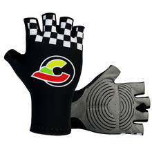 Guantes Retro de ciclismo para hombre y mujer, manoplas de medio dedo, antideslizantes, antisudor, de Gel, para gimnasio 2024 - compra barato