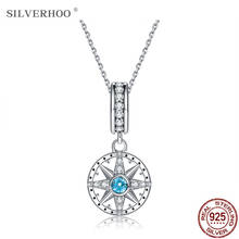 SILVERHOO 925 Sterling Silver Necklace For Women Fine Jewelry Cubic Zircon Eight-Pointed Star Lady Necklace Hot New Products 2024 - buy cheap