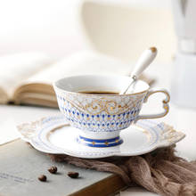 Из европейской керамики кофейная чашка для дома Легкая Роскошная чашка Пномпеня и блюдце вода с ложкой для отдыха послеобеденный чай красная посуда для напитков 2024 - купить недорого