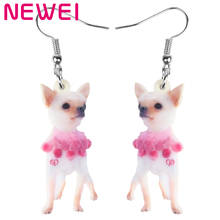 Pendientes de perro Chihuahua ARWA de acrílico, colgante de animal largo estampado, joyería para mujeres, niñas, niños, accesorios de regalo clásicos 2024 - compra barato