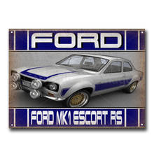 Cartel de Metal para decoración de pared de Ford Mk1 Escort Rs Classic Car Auto, señal de lata Retro Vintage, cartel de Metal 2024 - compra barato