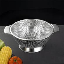 Cuenco de drenaje de acero inoxidable para cocina, escurridor de frutas y verduras, contenedor, coladores, 28,5 cm, 1 unidad 2024 - compra barato