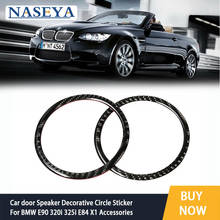 Car Styling Carbon Fiber 3D Sticker of Car Interior Car Door Speaker For BMW 3 Series E90 E92 E93 E87 LHD /RHD 2024 - buy cheap