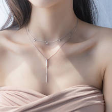 Женское Ожерелье с геометрическим узором COLUSIWEI, регулируемое ожерелье из стерлингового серебра 925 пробы с подвеской в двух стилях, ювелирные украшения 2020 2024 - купить недорого