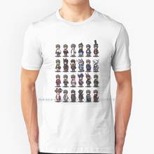 Camiseta bravy Default Jobs 100% algodón puro, bravy, Pixel Art, Rpg, Nintendo 8bit, Final Fantasy, videojuego 2024 - compra barato