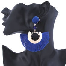 2022 Fashion Woman Bohemian Big Tassel Drop EarringsLady Female Fringe Handmade Brincos Statement Earrings For Women Jewelry 2024 - buy cheap