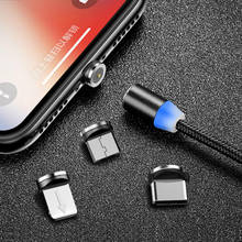 Магнитный Micro-USB кабель для iPhone Samsung Android мобильный телефон кабель USB Type-C для быстрой зарядки Магнит кабель зарядного устройства 2024 - купить недорого