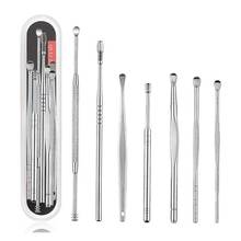 6pcs/set Ear Wax Pickers Steel Earpick Earwax Remover Curette Massage Pick Cleaner Spoon Ear Clean Care Tool 2024 - buy cheap