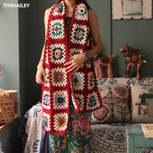 TIYIHAILEY-bufanda larga a la moda que combina con todo, larga, cálida, colorida, hecha a mano, de ganchillo, de punto, 200x33cm, envío gratis 2024 - compra barato