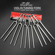 6pcs 440hz A standard musical violin tuning fork Viola Cello Tone Tuner Stainless Steel Silver Violin Acessories Wholesale 2024 - buy cheap