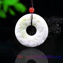 Jade Pixiu Pendant Tiger Charm White Women Double-sided Natural Amulet Fashion Carved Jewelry Accessories Necklace Gifts 2024 - buy cheap