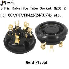10 pçs 5 pinos baquelite tubo soquete GZS5-2 banhado a ouro para 807 fu7 fd422 24 37 45 tubo de vácuo áudio alta fidelidade frete grátis 2024 - compre barato