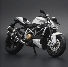 1: 12 Battle Eagle Ducati Simulation Alloy Motorcycle Model Children's Toy Car With Sound And Light Boy's Birthday Gift White 2024 - buy cheap