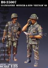 1:35 scale die-cast resin soldier Vietnam war 2 people need to assemble and color by yourself free shipping 35277 2024 - buy cheap