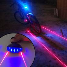 Waterproof Bicycle Cycling Lights Taillights LED Laser Safety Warning Bicycle Lights Bicycle Tail Bicycle Accessories Light 2024 - купить недорого