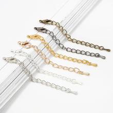 10Pcs/lot 55mm Handmade Extension Chain with Lobster Clasp and Droplets For DIY Jewelry Making Bracelet Necklace Tail Chains 2024 - buy cheap