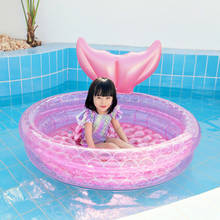 Inflatable Mermaid Pool Home Baby Pink Round Pool Floating Hoverboard Bath Basin Ocean Ball Swimming Pools  Kid Pool Inflatable 2024 - buy cheap