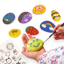 Juego de pintura de piedra de juguete para niños y niñas, pintura de Grafiti de manualidades hecha a mano creativa, multicolor 2024 - compra barato