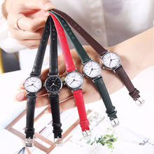 Mini relógio de pulso feminino de couro, moderno, design de couro, para mulheres, simples, relógio de quartzo, imperdível 2024 - compre barato