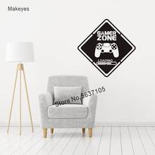Наклейки на стену Makeyes Game Zone для детской комнаты, игровые комнаты, настенные наклейки, игровой декор для стен, украшения для спальни, геймеры Q321 2024 - купить недорого